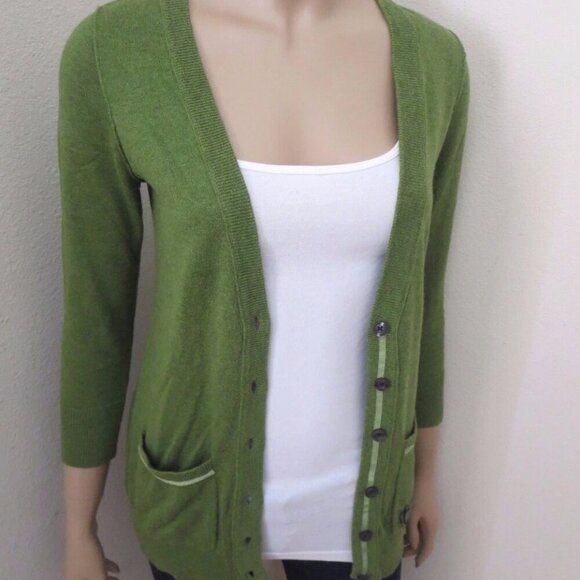 NWT Hollister Womens V-Neck Cardigan Size Small Sweater Top Shirt Green - Picture 5 of 7